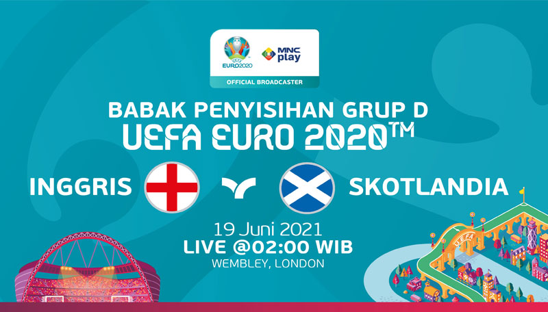 Prediksi Inggris vs Skotlandia Grup D di UEFA EURO 2020. Live 19 Juni 2021