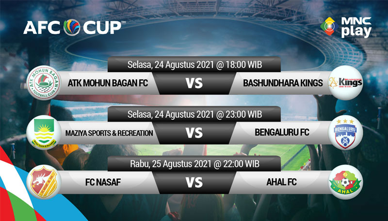 Jadwal Pertandingan AFC CUP 24 sampai 25 Agustus 2021