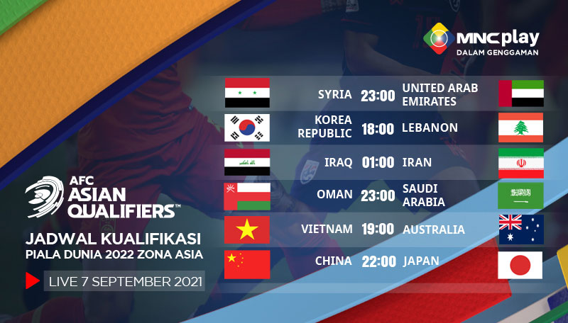 Jadwal Lengkap Babak Kualifikasi Piala Dunia 2022 Zona Asia